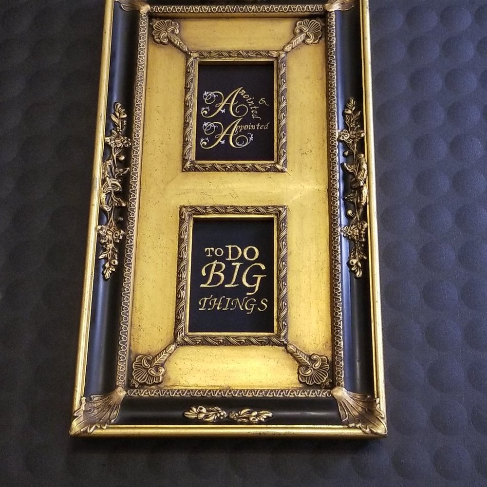 Limited Edition Vintage Silk Goldwork Embroidered Wall Art. ANOINTED & APPOINTED